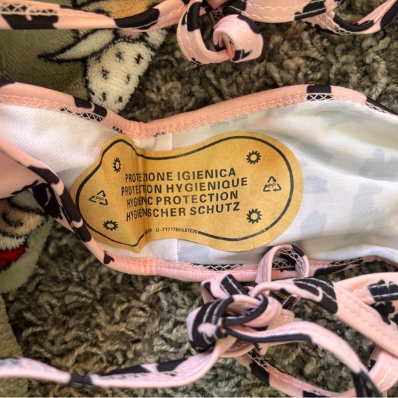 Leopard Print tye up  Bikini Set size small  pink - Picture 6 of 6